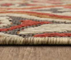 Waterside Rust & Tan Geometric Outdoor Area Rug, (4' X 5.5') -Cuisinart Store 810600331 A8 4