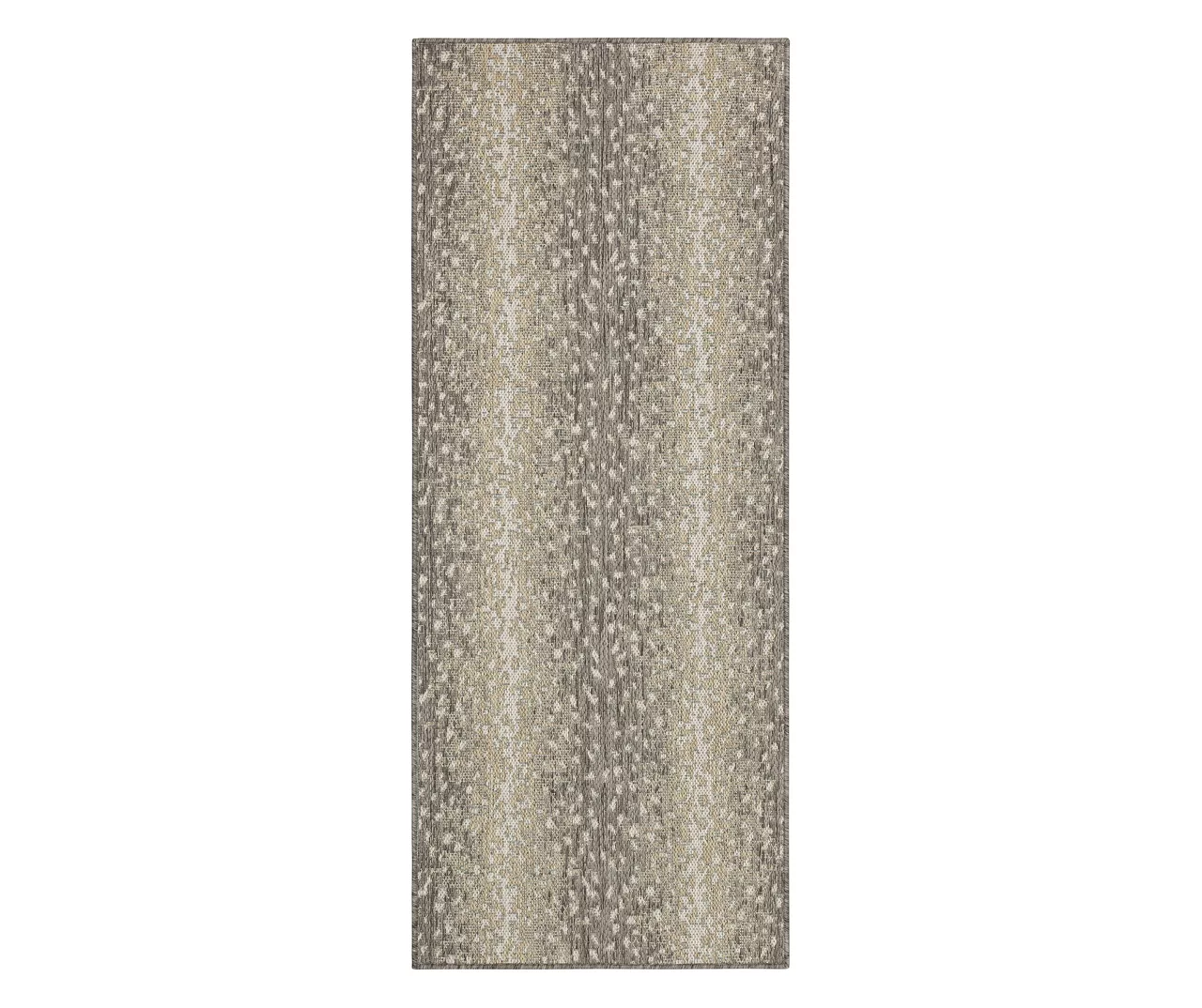 Light Gray & Tan Antelope Print Outdoor Area Rug, (2.5' X 6') 1 Light Gray & Tan Antelope Print Outdoor Area Rug, (2.5' X 6')