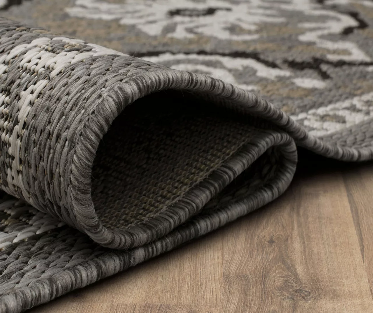 Coastal Desire Taupe & White Ornamental Outdoor Area Rug, (2.5' X 6') 9 Coastal Desire Taupe & White Ornamental Outdoor Area Rug, (2.5' X 6') - Image 9