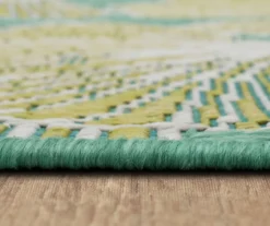 Treasured Garden Lime Green & Turquoise Botanical Outdoor Area Rug, (8' X 10') 12 Treasured Garden Lime Green & Turquoise Botanical Outdoor Area Rug, (8' X 10') -Cuisinart Store 810600349 A8 4