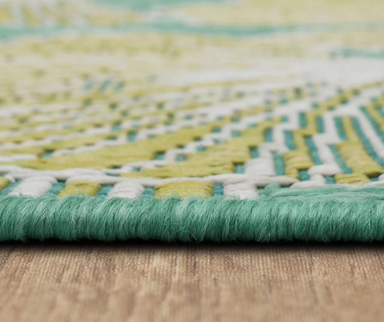 Treasured Garden Lime Green & Turquoise Botanical Outdoor Area Rug, (8' X 10') 6 Treasured Garden Lime Green & Turquoise Botanical Outdoor Area Rug, (8' X 10') - Image 6