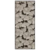 Treasured Garden Dark Gray & White Botanical Outdoor Area Rug, (2.5' X 6')