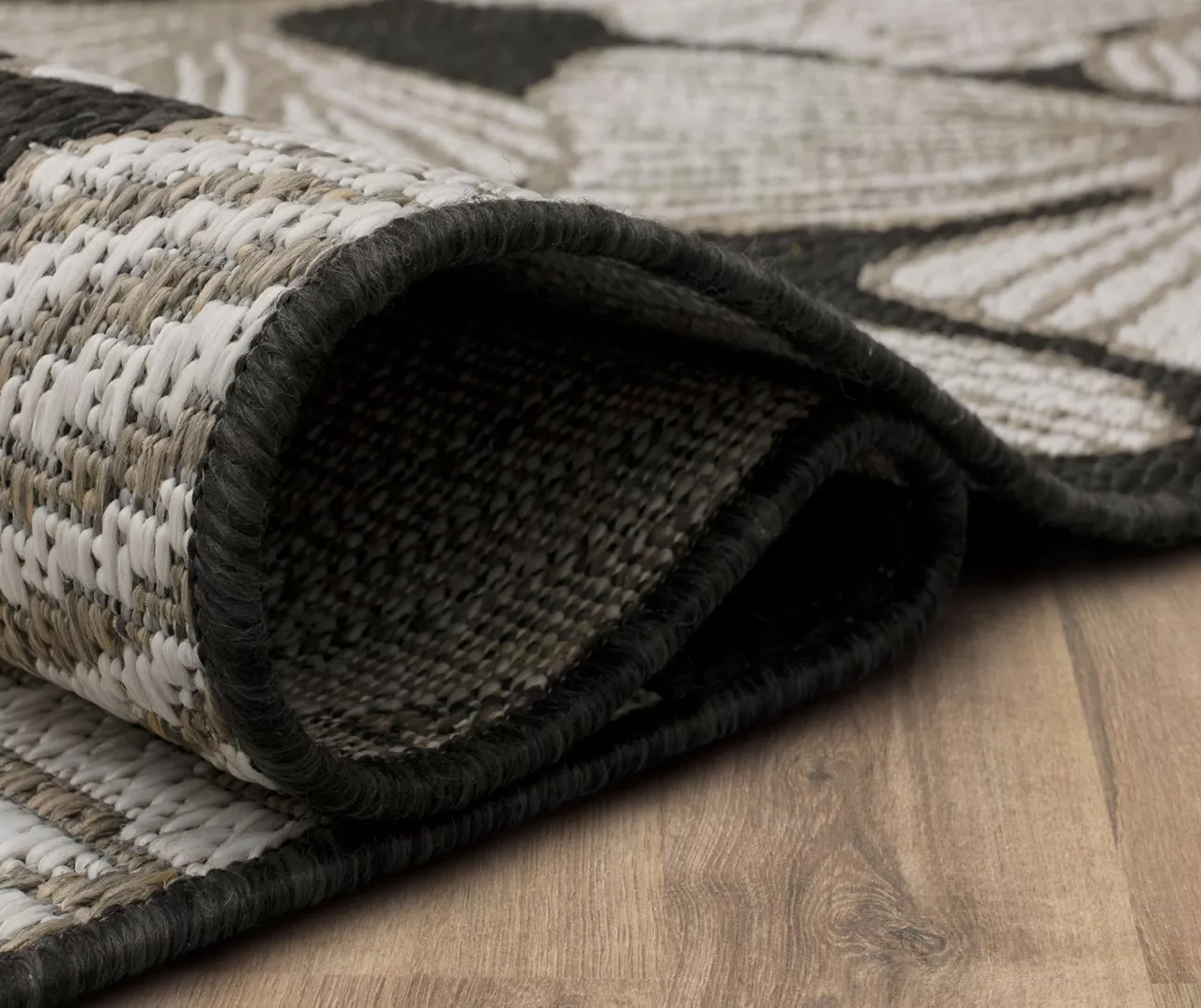 Treasured Garden Dark Gray & White Botanical Outdoor Area Rug, (2.5' X 6') 9 Treasured Garden Dark Gray & White Botanical Outdoor Area Rug, (2.5' X 6') - Image 9