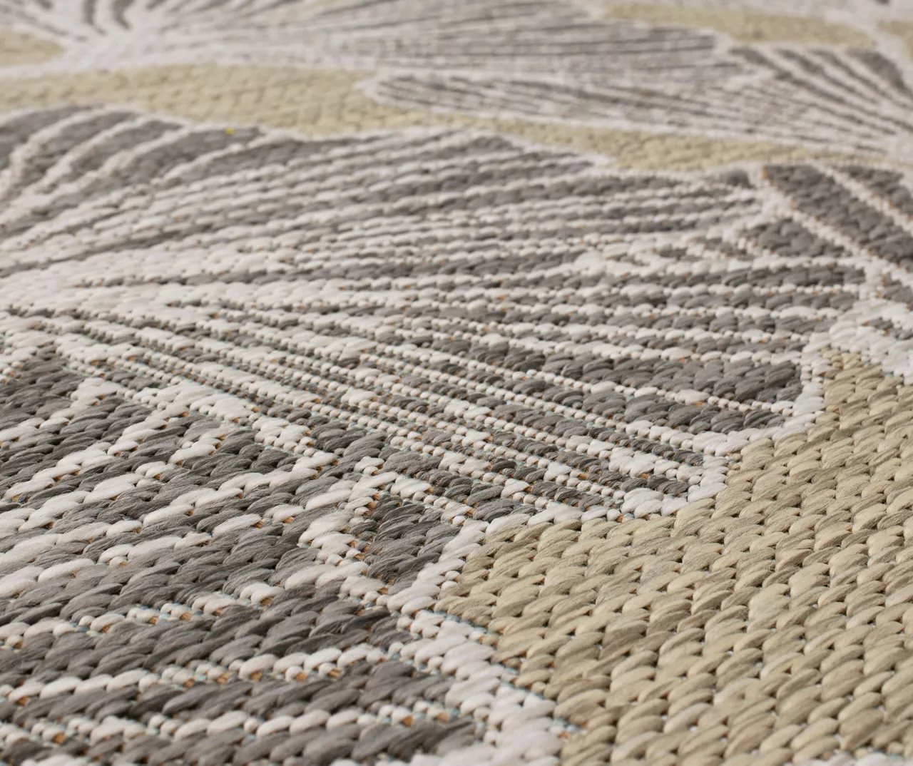 Treasured Garden Beige & Tan Botanical Outdoor Area Rug, (4' X 5.5') 5 Treasured Garden Beige & Tan Botanical Outdoor Area Rug, (4' X 5.5') - Image 5