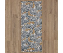 Treasured Garden Navy & Brown Botanical Outdoor Area Rug, (2.5' X 6') 11 Treasured Garden Navy & Brown Botanical Outdoor Area Rug, (2.5' X 6') -Cuisinart Store 810600358 A0 2