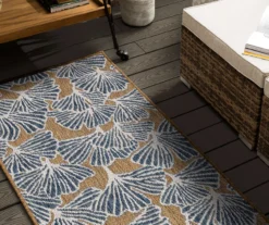 Treasured Garden Navy & Brown Botanical Outdoor Area Rug, (2.5' X 6') 15 Treasured Garden Navy & Brown Botanical Outdoor Area Rug, (2.5' X 6') -Cuisinart Store 810600358 A0 4