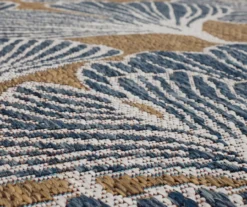 Treasured Garden Navy & Brown Botanical Outdoor Area Rug, (2.5' X 6') 14 Treasured Garden Navy & Brown Botanical Outdoor Area Rug, (2.5' X 6') -Cuisinart Store 810600358 A8 3