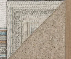 Panama Light Gray & Turquoise Geo-Bordered Outdoor Area Rug, (2.5' X 6') 11 Panama Light Gray & Turquoise Geo-Bordered Outdoor Area Rug, (2.5' X 6') -Cuisinart Store 810600370 A8 2