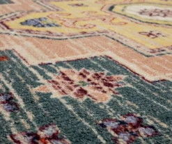 Coeus Green & Beige Ornamental Area Rug, (2' X 8') 12 Coeus Green & Beige Ornamental Area Rug, (2' X 8') -Cuisinart Store 810600401 A8 3