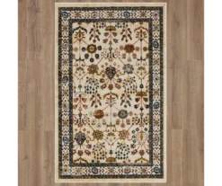 Muskberry Cream & Brown Floral Area Rug, (5' X 8') 11 Muskberry Cream & Brown Floral Area Rug, (5' X 8') -Cuisinart Store 810600437 A0 2