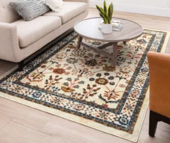 Muskberry Cream & Brown Floral Area Rug, (5' X 8') 16 Muskberry Cream & Brown Floral Area Rug, (5' X 8') -Cuisinart Store 810600437 A0 4