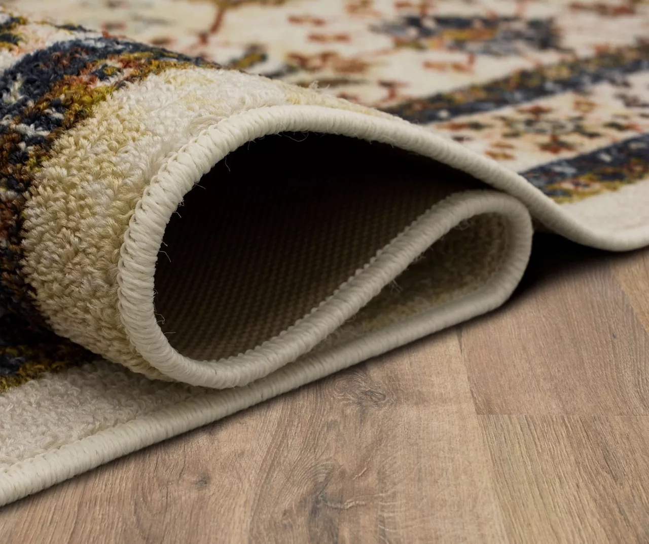 Muskberry Cream & Brown Floral Area Rug, (5' X 8') 9 Muskberry Cream & Brown Floral Area Rug, (5' X 8') - Image 9