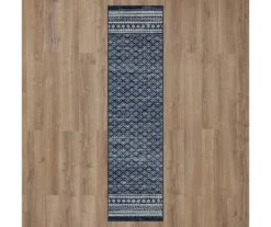 Harley Hill Navy & White Geometric Area Rug, (2' X 8') -Cuisinart Store 810600456 A0 2