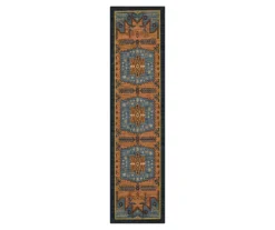 Kenbridge Blue & Brown Geometric Area Rug, (2' X 8')