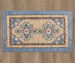 Coeus Blue & Peach Ornamental Area Rug, (7.5' X 10') 11 Coeus Blue & Peach Ornamental Area Rug, (7.5' X 10') -Cuisinart Store 810600471 A0 2