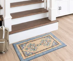 Coeus Blue & Peach Ornamental Area Rug, (7.5' X 10') 12 Coeus Blue & Peach Ornamental Area Rug, (7.5' X 10') -Cuisinart Store 810600471 A0 3