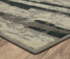 Spectrum Gray & Beige Abstract Stripe Area Rug, (2' X 8') -Cuisinart Store 810600478 A8 1