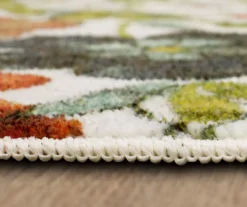 White, Green & Orange Blossoms Area Rug, (2' X 8') 12 White, Green & Orange Blossoms Area Rug, (2' X 8') -Cuisinart Store 810600501 A8 4