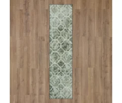 Quatrefoil Fret Charcoal & Dark Teal Area Rug, (2' X 8') -Cuisinart Store 810600519 A0 2