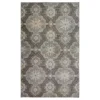 Isabella Gray & White Mandala Area Rug, (5' X 8')
