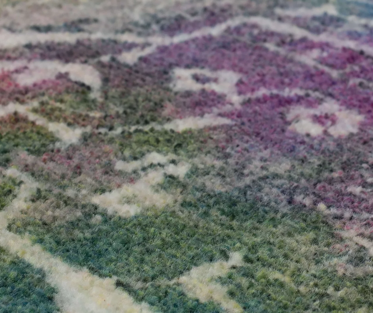 Rowland Purple & Green Ornamental Area Rug, (8' X 10') 4 Rowland Purple & Green Ornamental Area Rug, (8' X 10') - Image 4