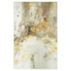 Gold Vein Gray & Yellow Abstract Area Rug, (2.5' X 4' 2")