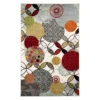 Mohawk Give & Take White, Gray & Orange Kaleidoscope Area Rug
