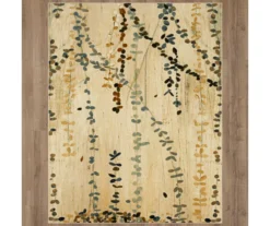 Trailing Vines Beige & Green Botanical Area Rug, (7.5' X 10') -Cuisinart Store 810600638 A0 2 1