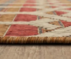 Cabana Rust & Tan Geometric Outdoor Area Rug, (2.5' X 6') -Cuisinart Store 810600656 A8 4