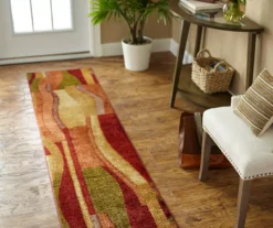 Picasso Wine & Brown Abstract Area Rug, (2' X 8') -Cuisinart Store 810600662 A0 3