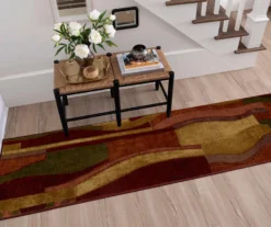 Picasso Wine & Brown Abstract Area Rug, (2' X 8') -Cuisinart Store 810600662 A0 4