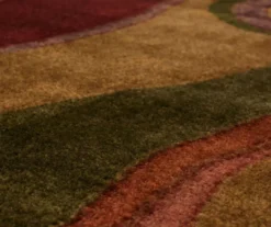 Picasso Wine & Brown Abstract Area Rug, (2' X 8') -Cuisinart Store 810600662 A8 3