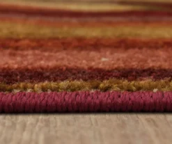 Picasso Wine & Brown Abstract Area Rug, (2' X 8') -Cuisinart Store 810600662 A8 4