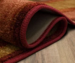 Picasso Wine & Brown Abstract Area Rug, (2' X 8') -Cuisinart Store 810600662 A8 5