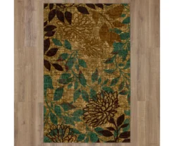 Mystic Garden Brown & Blue Floral Area Rug, (5' X 8') -Cuisinart Store 810600675 A0 2