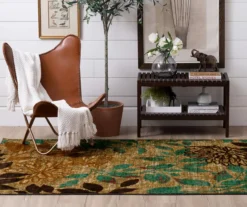 Mystic Garden Brown & Blue Floral Area Rug, (5' X 8') -Cuisinart Store 810600675 A0 3