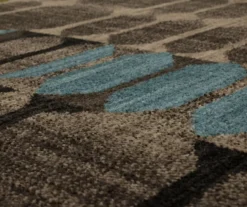 Mohawk Carlton Lagoon Blue & Brown Abstract Area Rug -Cuisinart Store 810600687 A8 3