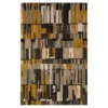 Bacchus Mustard & Gray Color Block Area Rug, (8' X 11')