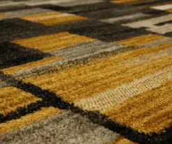 Bacchus Mustard & Gray Color Block Area Rug, (8' X 11') -Cuisinart Store 810600705 A8 3