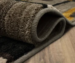 Bacchus Mustard & Gray Color Block Area Rug, (8' X 11') -Cuisinart Store 810600705 A8 5