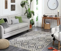 Lenox Navy & Tan Geometric Area Rug, (5' 3" X 7' 10") -Cuisinart Store 810600708 A0 3