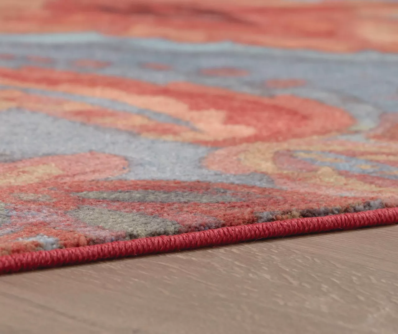 Boho Bright Red & Blue Area Rug, (5' X 8') 5 Boho Bright Red & Blue Area Rug, (5' X 8') - Image 5