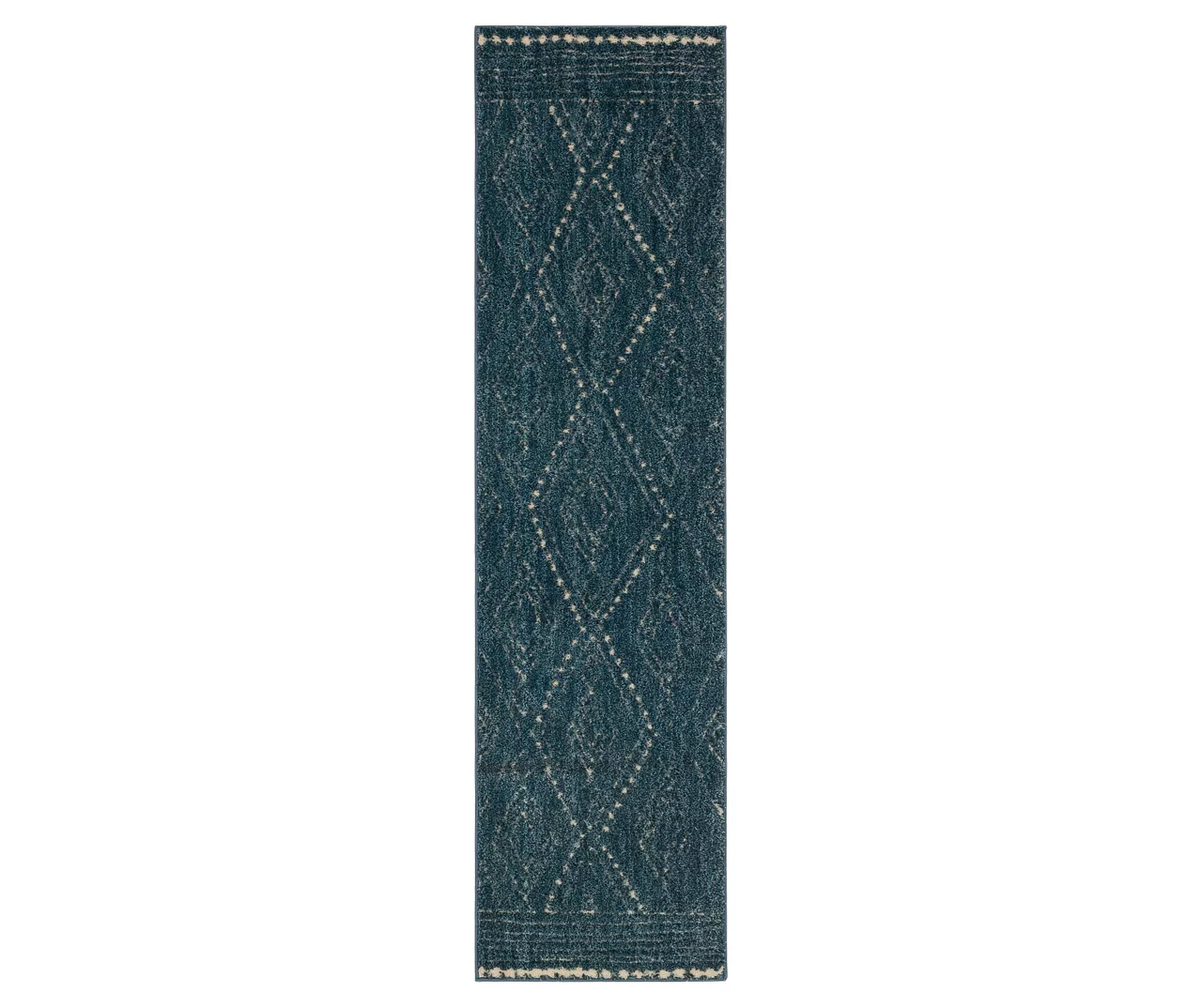 Vado Blue Geometric Area Rug, (2' X 5') 1 Vado Blue Geometric Area Rug, (2' X 5')