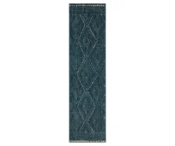 Vado Blue Geometric Area Rug, (2' X 8')