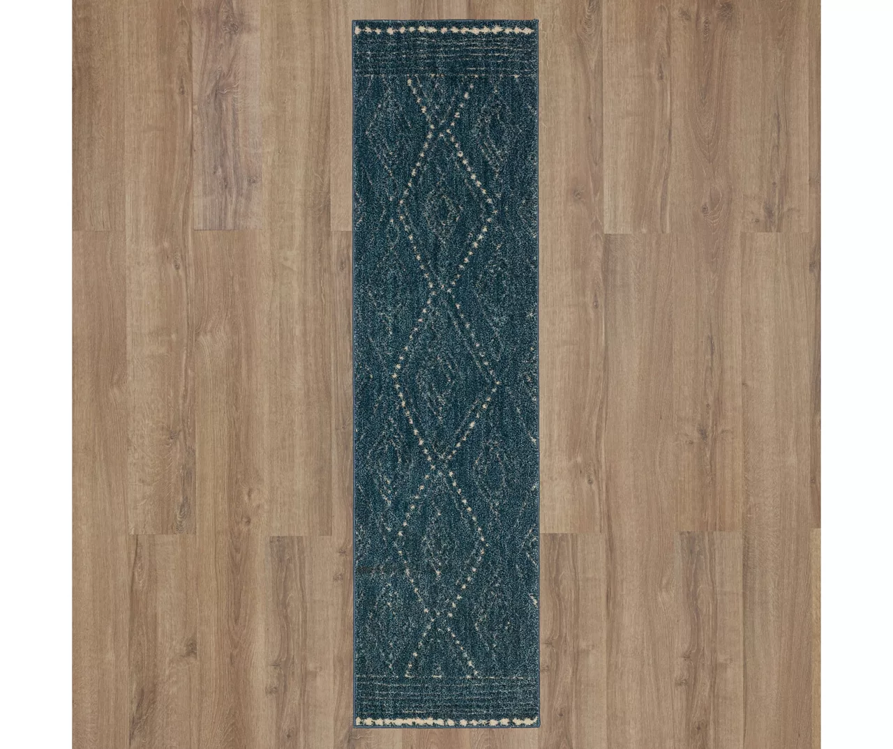 Vado Blue Geometric Area Rug, (2' X 8') 3 Vado Blue Geometric Area Rug, (2' X 8') - Image 3