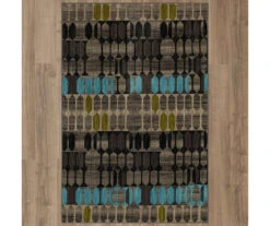 Mohawk Carlton Lagoon Blue & Brown Abstract Area Rug -Cuisinart Store 810600748 A0 2