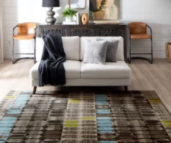 Mohawk Carlton Lagoon Blue & Brown Abstract Area Rug -Cuisinart Store 810600748 A0 3