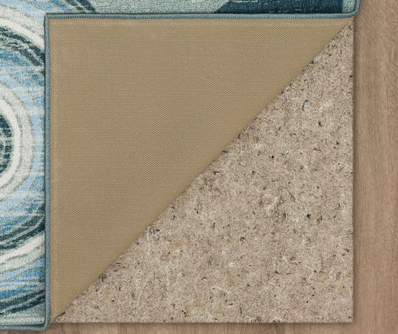 Karah Gray & Blue Circles Area Rug, (2' X 7') 3 Karah Gray & Blue Circles Area Rug, (2' X 7') - Image 3