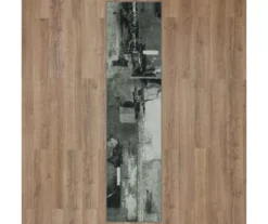 Fusion Gray & Black Abstract Area Rug, (2' X 8') -Cuisinart Store 810600781 A0 2