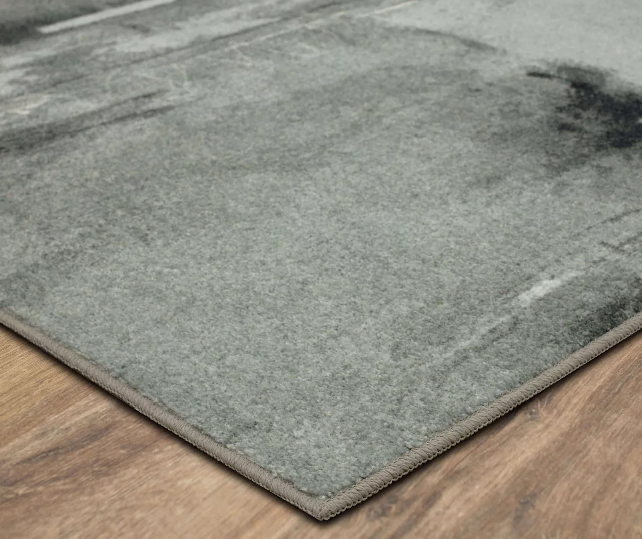 Fusion Gray & Black Abstract Area Rug, (2.5' X 10') 2 Fusion Gray & Black Abstract Area Rug, (2.5' X 10') - Image 2